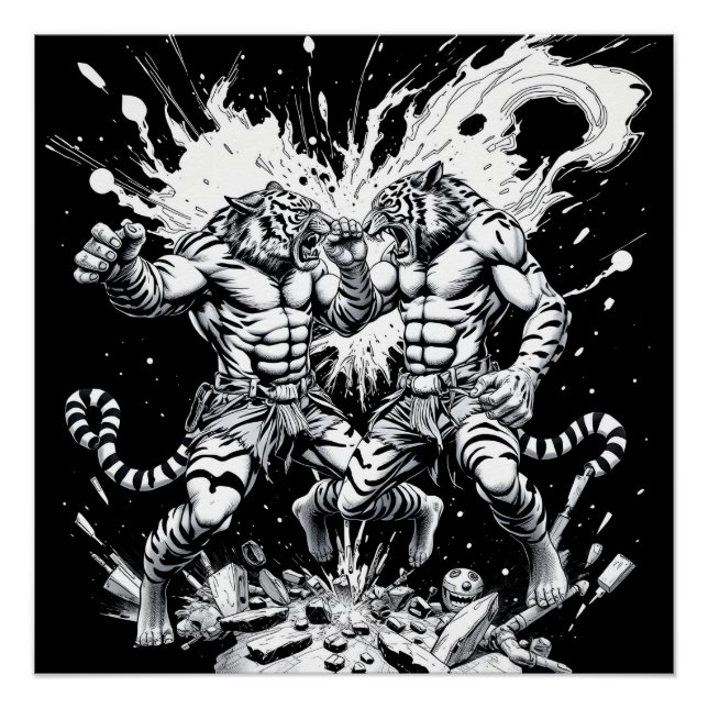 Pôster Clube de Luta - Tigres (Frente)