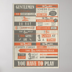 Poster Clube de Luta x Chess Club