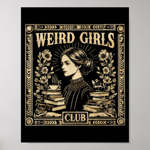 Poster Clube de Meninas Estranhas Arte Gótica Feminista V