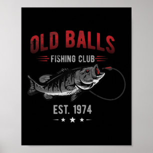 Poster Clube de Pesca Antigo Est. 1974 Ou Aniversário do