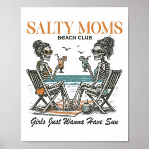 Poster Clube de Praia das Mães Salgadas Férias de Verão F