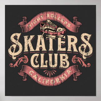 Poster Clube de skatistas distante califórnia emblem T-Sh