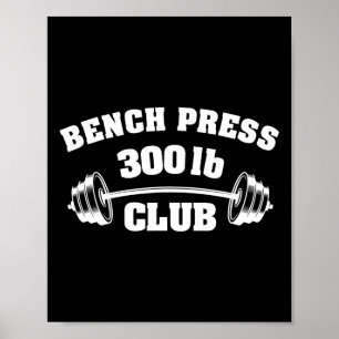 Poster Clube de Supino Reto de 136 Kg Levantamento de Pes