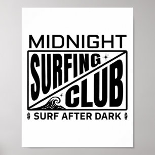 Poster Clube de Surf à Meia-Noite Vida dos Surfistas ao L