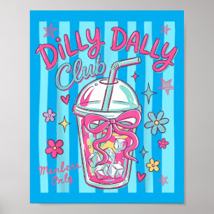 Poster Clube Dilly Dally Es Café Gelado de Verão Dilly