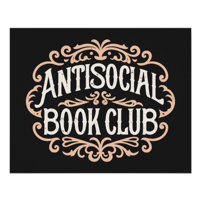 Pôster Clube do livro antissocial (Frente)