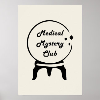 Poster Clube do Mistério Médico Arte Minimalista na Pared