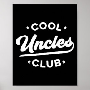 Poster Clube dos Tios Legais Masculino Retro Melhor Tio d