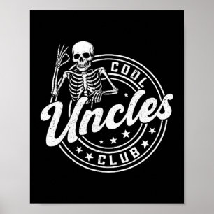 Poster Clube dos Tios Retro Cool Funny Tio Novo Homens Es