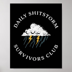 Poster Clube engraçado sarcástico de sobreviventes da tem