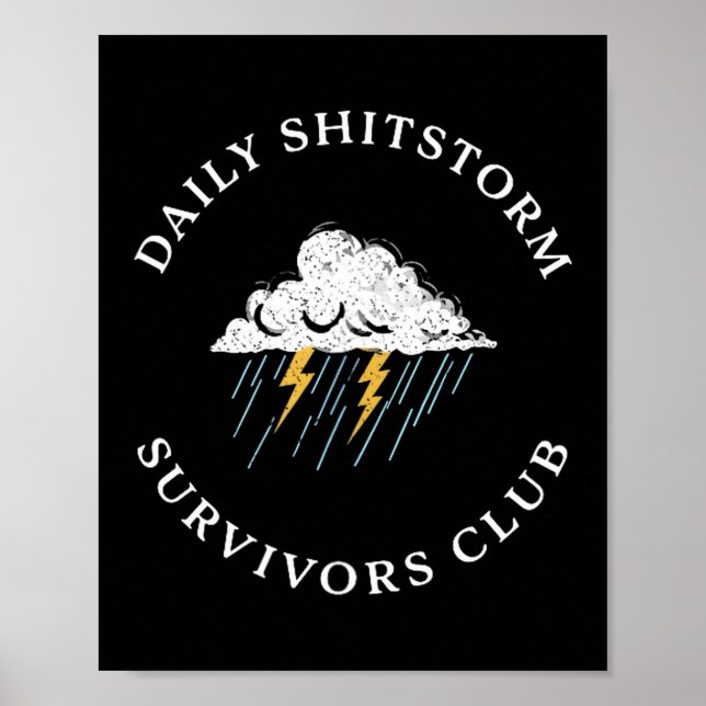 Poster Clube engraçado sarcástico de sobreviventes da tem (Frente)