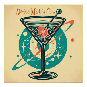Pôster Clube Martini Atômico Era Espacial