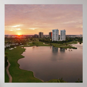Pôster Clube no por do sol, Aventura, Florida