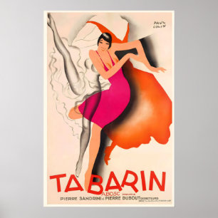 Poster Clube Noturno Tabarin Paris França Publicidade Vin