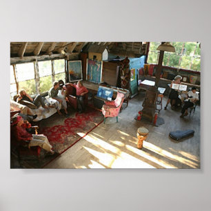 Pôster clube, orchesta, huile