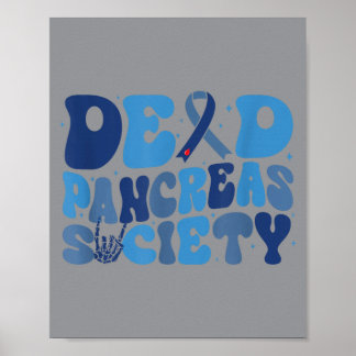 Poster Clube Retro Preguiçoso do Pâncreas Engraçado Diabe