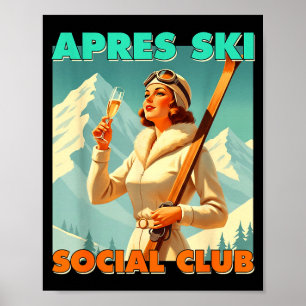 Poster Clube social de après ski amante de esportes de in