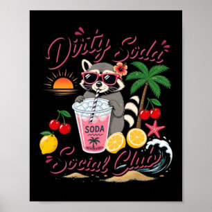 Poster Clube Social de Refrigerante Sujo Férias de Verão 