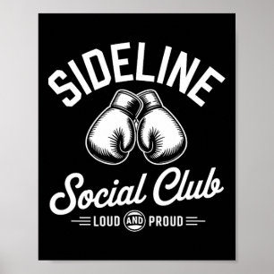 Poster Clube Social Lateral de Boxe Mma Alto e Orgulhoso 