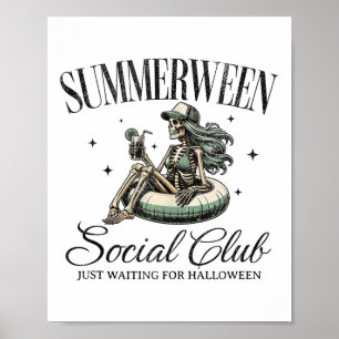 Poster Clube Social Summerween Festa de Halloween no Skim