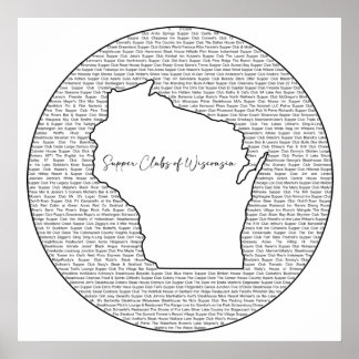 Poster Clubs de Alicerce de Wisconsin