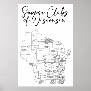 Poster Clubs de Cima de Wisconsin