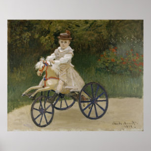 Poster Clude Monet - Jean Monet no seu Hobby Horse 1872