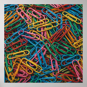 Poster Cluster Colorido de Paperclip