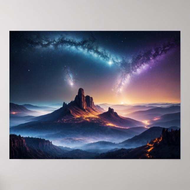 Poster Cluster com Estrela Mística (Frente)