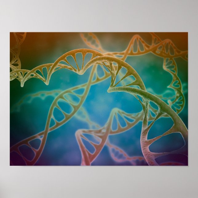 Poster Cluster Of DNA Strands (Frente)