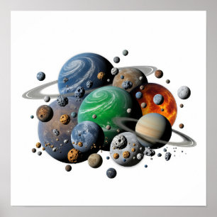 Poster Cluster Planetas e Luas