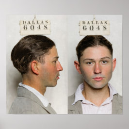 Poster Clyde Champion Barrow Mug Shot Dallas Circa 1926 