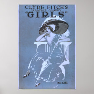 Pôster Clyde Fitch's Greatest Comedy, "Girls" Theatre