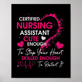 Poster CNA de Enfermagem com Assistente de Enfermagem Cer