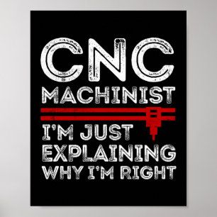 Poster CNC Machinist, estou explicando porque estou certo