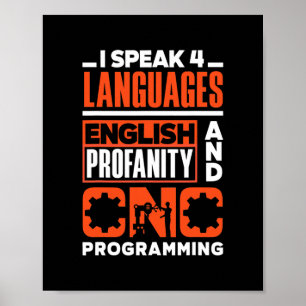 Poster Cnc Machinist Metalworker Machining I Fala 4