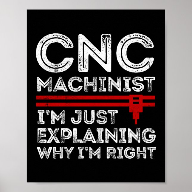 Poster CNC Machinist, só estou explicando por que estou c (Frente)