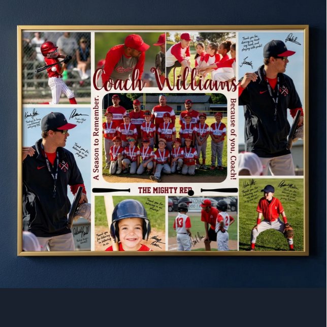 Poster Coach Appreciation Photo Collage Team  (Criador carregado)