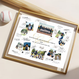 Poster Coach Appreciation Photo Collage Team Signature