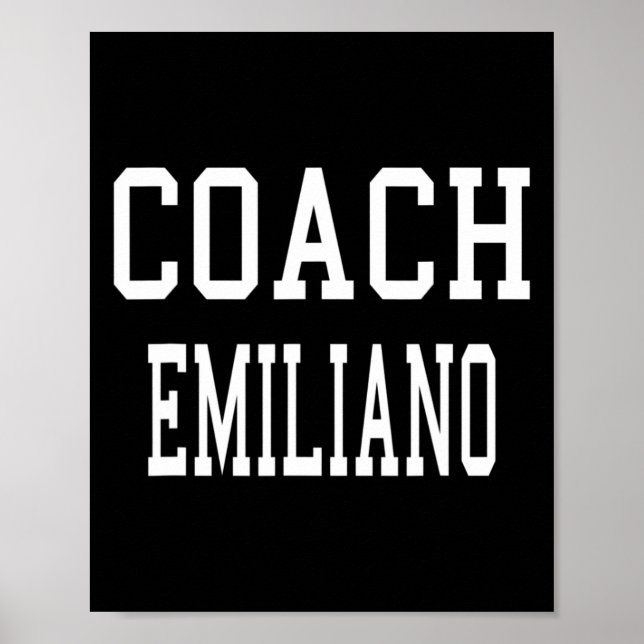 Poster Coach Emiliano Custom Footbyll Soccer Bysebyll Tea (Frente)