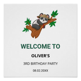 Pôster Coala Wild Animal Jungle Kids Birthday Welcome