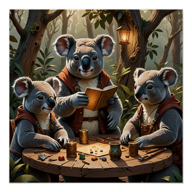 Pôster Coalas Jogando RPG (Frente)