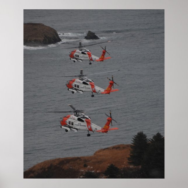 Poster Coast Guard MH-60 Jayhawk Helicopters (Frente)