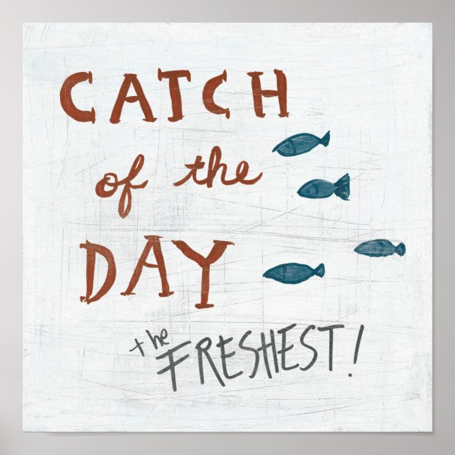 Poster Coastal Art | Catch of the day (Frente)