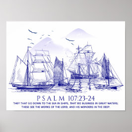Poster Coastal Bible Verse
