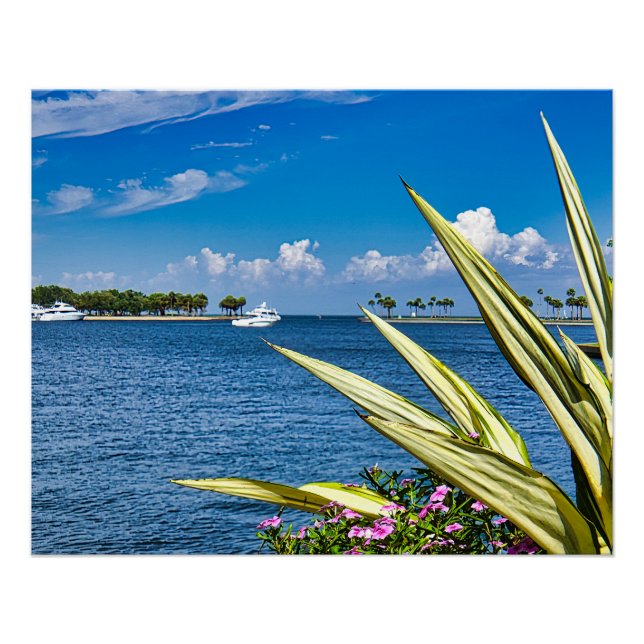 Pôster Coastal Waterfront Wall Art Tropical Ocean View (Frente)