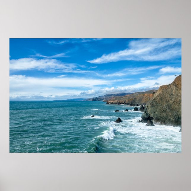 Poster Coastline | Marin Headlands, Califórnia (Frente)