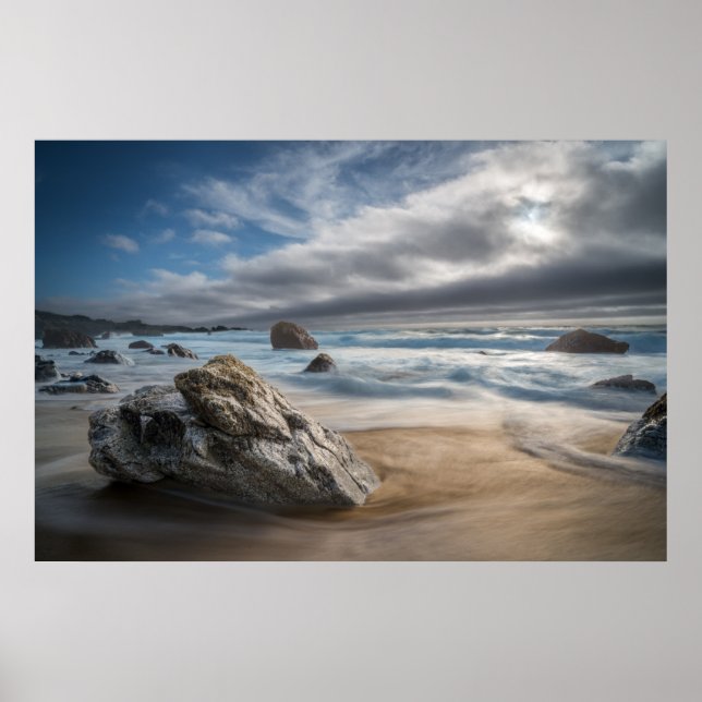 Poster Coastline | Stormy Big Sur, Califórnia (Frente)