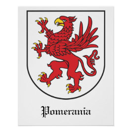 Pôster Coat of Arms of Pomerania Majestic Griffin Art