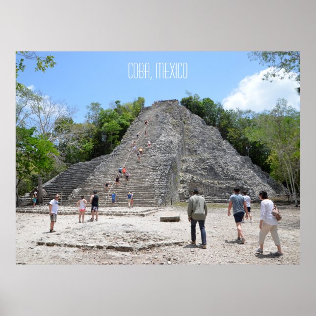 Poster Coba Pyramid Ruins Riviera Maya México (Frente)